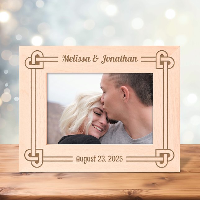 Corner Heart Shaped Knot Frame Wedding 7x5 Engraved Frames (Creator Uploaded)