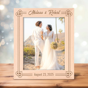 Corner Heart Shaped Knot Frame Wedding 8x10 Engraved Frames