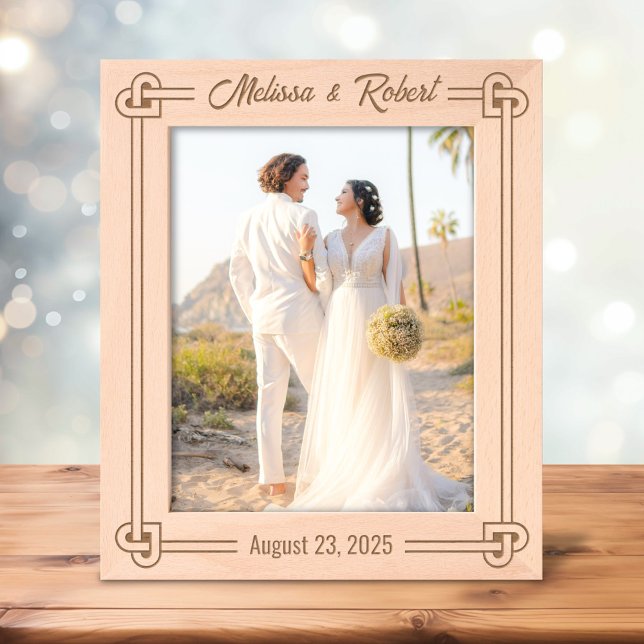 Corner Heart Shaped Knot Frame Wedding 8x10 Engraved Frames (Creator Uploaded)