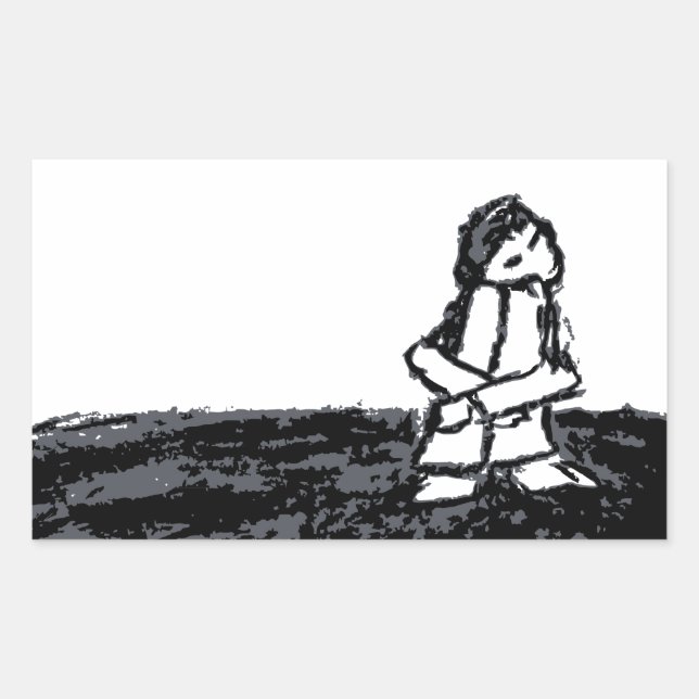 corner kid rectangular sticker (Front)