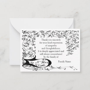 Corner Line Art frame After Funeral Card