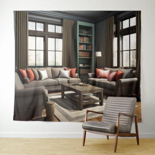 Corner Living Room Tapestry