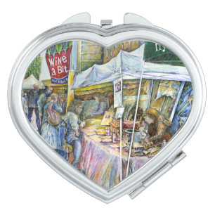 Corner of Flying Pig Farm and Wine a Bit. Compact Mirror