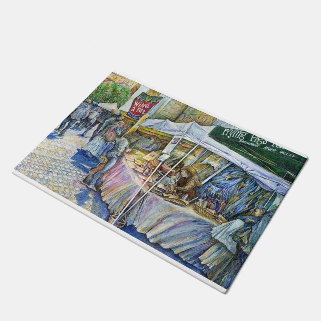 Corner of Flying Pig Farm and Wine a Bit. Doormat (Angled)