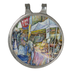 Corner of Flying Pig Farm and Wine a Bit. Golf Hat Clip
