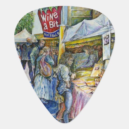 Corner of Flying Pig Farm and Wine a Bit Guitar Pick