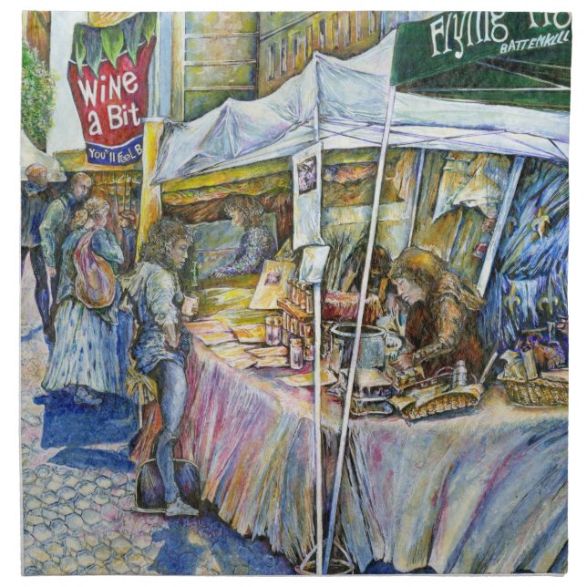Corner of Flying Pig Farm and Wine a Bit. Napkin (Front)
