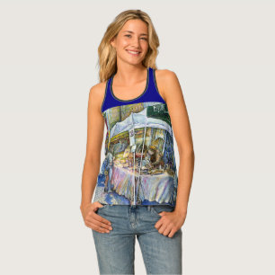 Corner of Flying Pig Farm and Wine a Bit. Tank Top