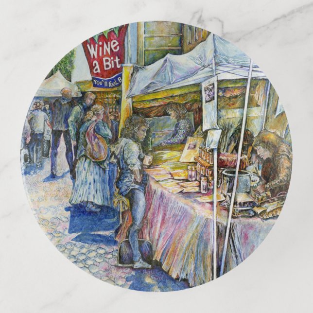 Corner of Flying Pig Farm and Wine a Bit. Trinket Tray (Front)