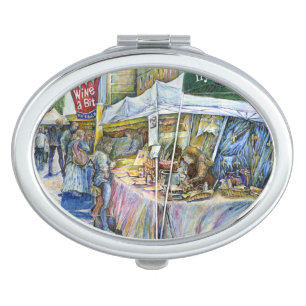 Corner of Flying Pig Farm and Wine a Bit. Vanity Mirror