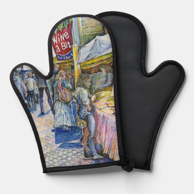 Corner of Flying Pigs  Oven Mitt (Front/Back)