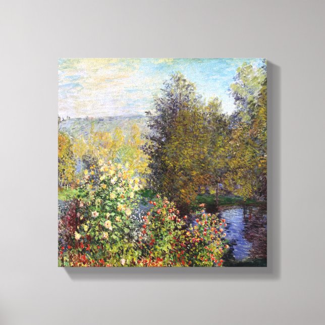 Corner of the Garden at Montgeron - Claude Monet Canvas Print (Front)