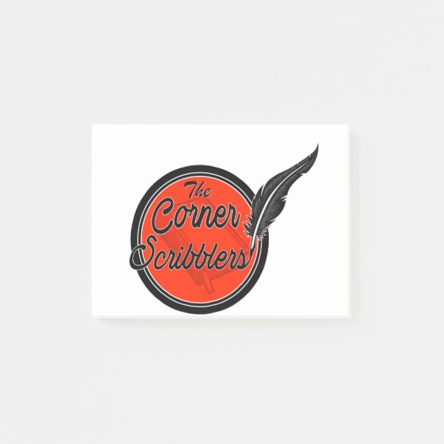 Corner Scribblers Logo Post-it Notes (Front)