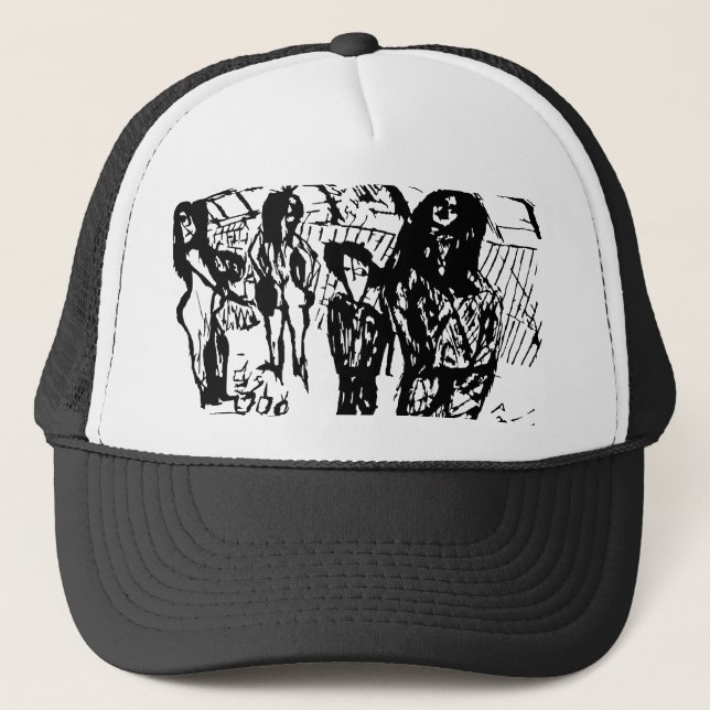 CORNER STREET HUSTLERS SVG TRUCKER HAT (Front)