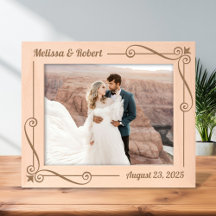 Corner Swirl Frame Couple Wedding Anniversary 10x8