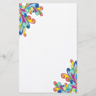 Corner Swirls Stationery