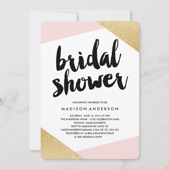 Corners Bridal Shower Invitation (Front)