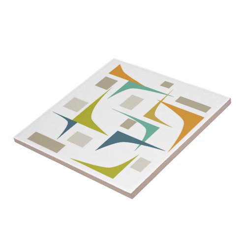 Corners Mid_century Modern Style Geometric Ceramic Tile