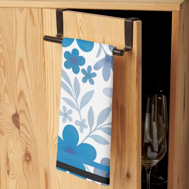 Cornerstone Blossom Indigo Kitchen Towel (Thirds Fold)
