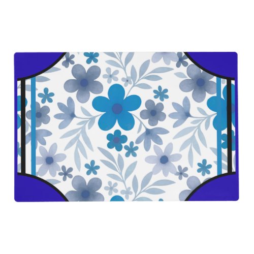Cornerstone Blossom Indigo Placemat