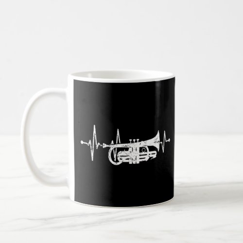 Cornet Heartbeat Orchestra Musician Cornettist 1  Coffee Mug