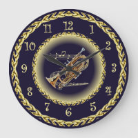 Cornet ~ Musical Scroll ~ Gold/Navy Blue ~ 