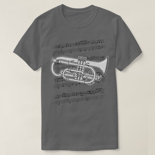 Cornet Player Cornetist Brass Musician T-Shirt (Design Front)