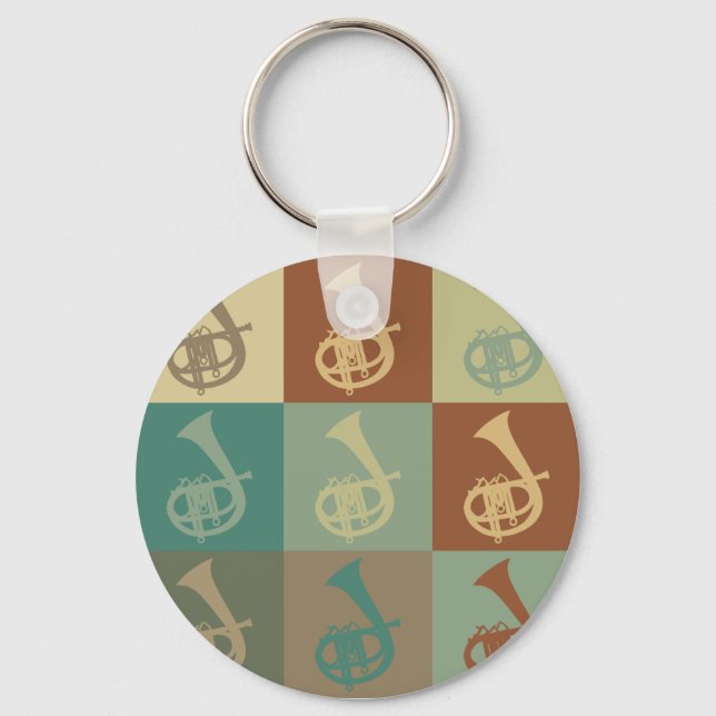 Cornet Pop Art Keychain (Front)