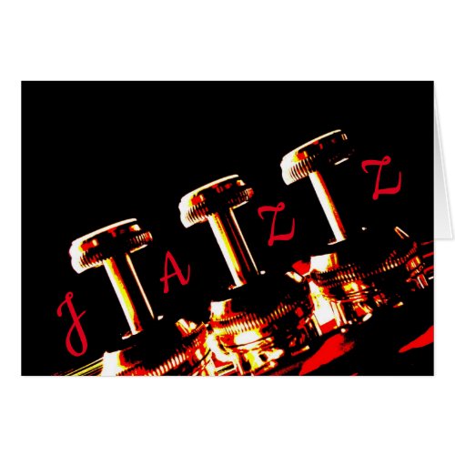 Cornet Valves Jazz Card