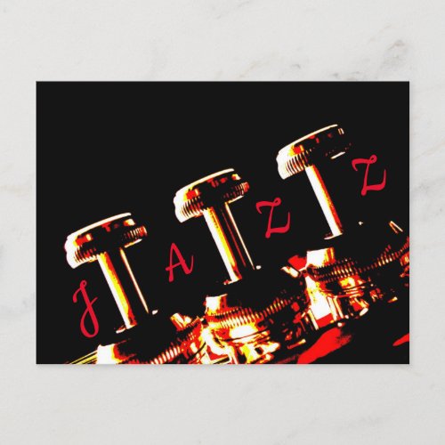 Cornet Valves Jazz Postcard