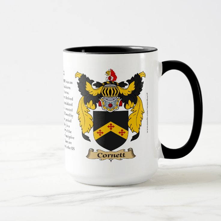 Cornett Family Coat of Arms Mug | Zazzle