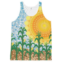 Cornfield all over design tank top