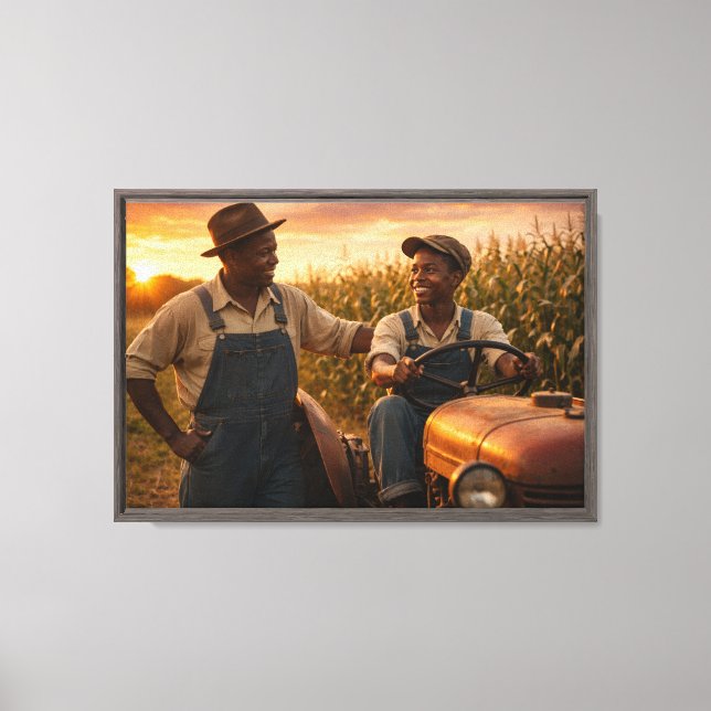 Cornfield at Sunset Canvas Print (Front)