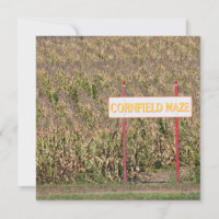 Cornfield Maze Invitation
