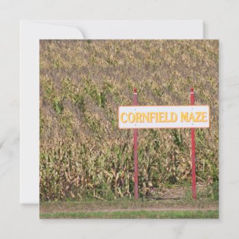 Cornfield Maze Invitation by camcguire at Zazzle