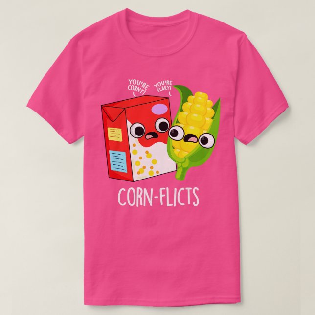 Cornflict Cute Cornflake Corn Pun 1 T-Shirt (Design Front)