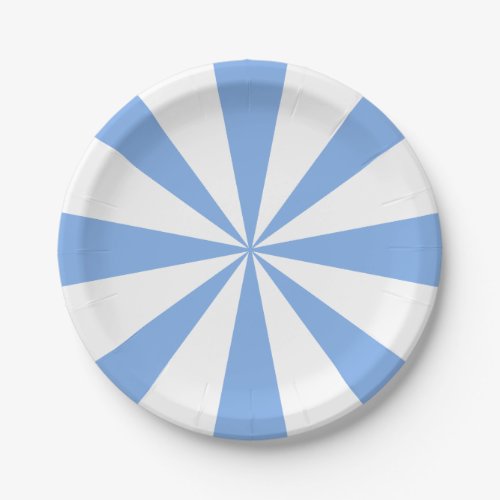 Cornflower Accent French Blue Geometric Party Paper Plates