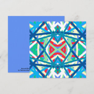 Cornflower Balanced Harmony Colors Abstract Lines  Card