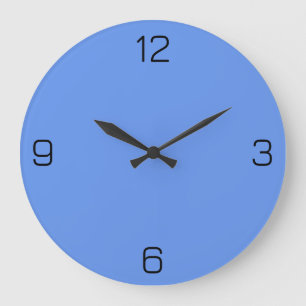 Cornflower Blue 6495ED Color - Option to Add Name Large Clock