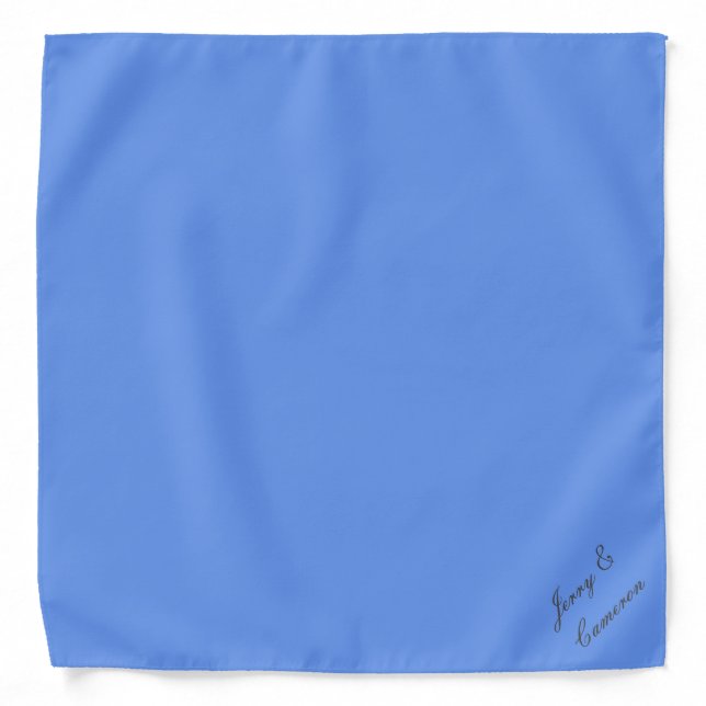 Cornflower Blue 6495ED - With Name or Blank Bandana (Front)