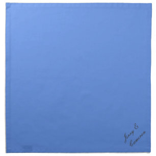 Cornflower Blue 6495ED - With Name or Blank Cloth Napkin