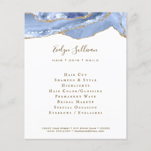 Cornflower blue agate flyer