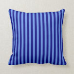 [ Thumbnail: Cornflower Blue and Blue Colored Pattern Pillow ]