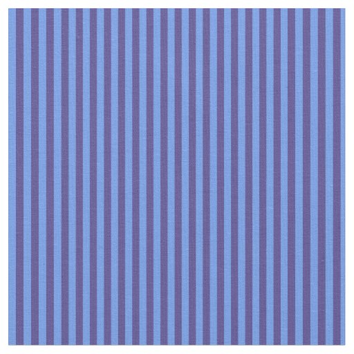 Cornflower Blue and Dark Slate Blue Stripes Fabric