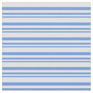 Cornflower Blue and Light Cyan Colored Pattern Fabric