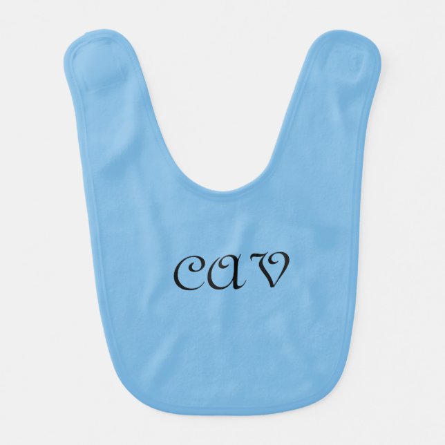 Cornflower Blue  Baby Bib (Front)