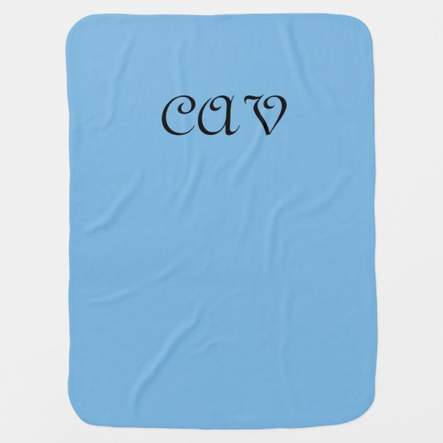 Cornflower Blue  Baby Blanket (Front)