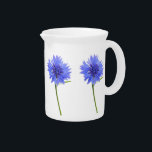 cornflower blue beverage pitcher<br><div class="desc">cornflower against a white background</div>