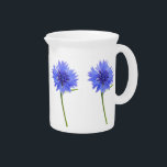 cornflower blue beverage pitcher<br><div class="desc">cornflower against a white background</div>