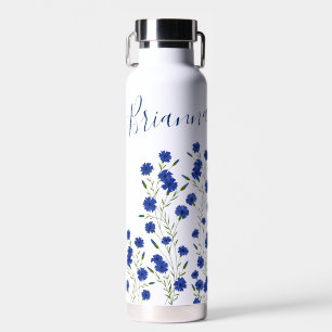 Cornflower Blue Botanical Water Bottle